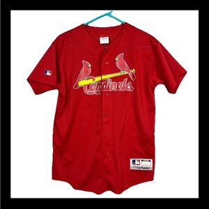 Majestic St. Louis Cardinals Red Jersey with Yellow Accent